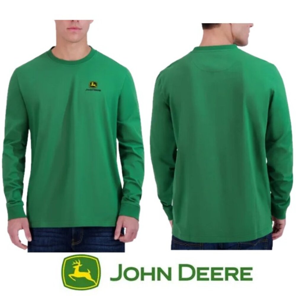 NWT John Deere Men's Long Sleeve Tee, Green